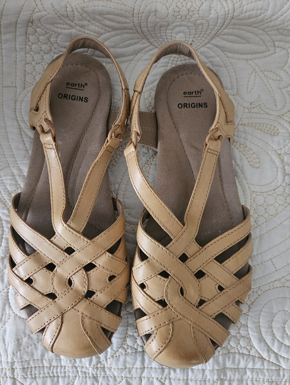Earth Origins Tan Braided Sandals